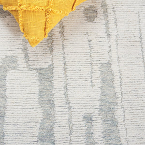 Safavieh Harvest Medium Rectangle Area Rug - Luxurious 5x8 Ivory & Light Blue, Hand-tufted Elegance For Home Ivory ,Light Blue 80% Wool,20% Cotton Hvt301a-5