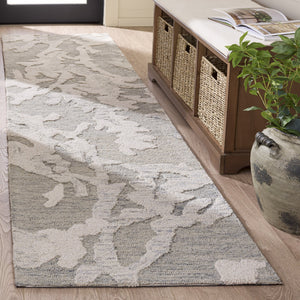 Safavieh Harvest Hand-Tufted Light Grey & Ivory Area Rug — Wool-Cotton Blend, Low-Profile 3/8" Pile, Durable Craftsmanship 3'-0" x 5'-0" HVT302F-3
