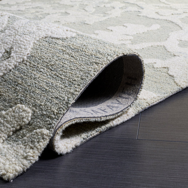 Safavieh Harvest Hand-Tufted Light Grey & Ivory Area Rug — Wool-Cotton Blend, Low-Profile 3/8" Pile, Durable Craftsmanship 3'-0" x 5'-0" HVT302F-3