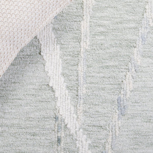 Safavieh Harvest 5ft X 8ft Hand-tufted Area Rug In Sage And Ivory - Chic, Soft Wool & Cotton Blend Design Sage ,Ivory 80% Wool,20% Cotton Hvt303w-5
