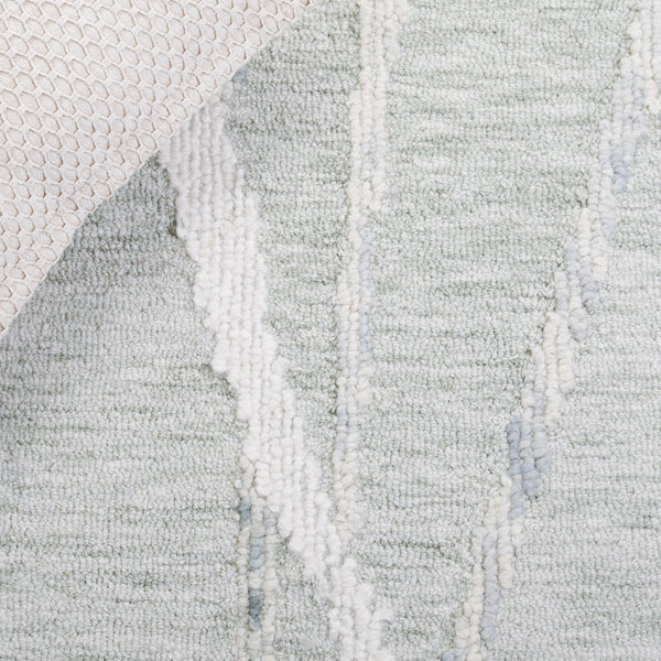 Safavieh Harvest 5ft X 8ft Hand-tufted Area Rug In Sage And Ivory - Chic, Soft Wool & Cotton Blend Design Sage ,Ivory 80% Wool,20% Cotton Hvt303w-5