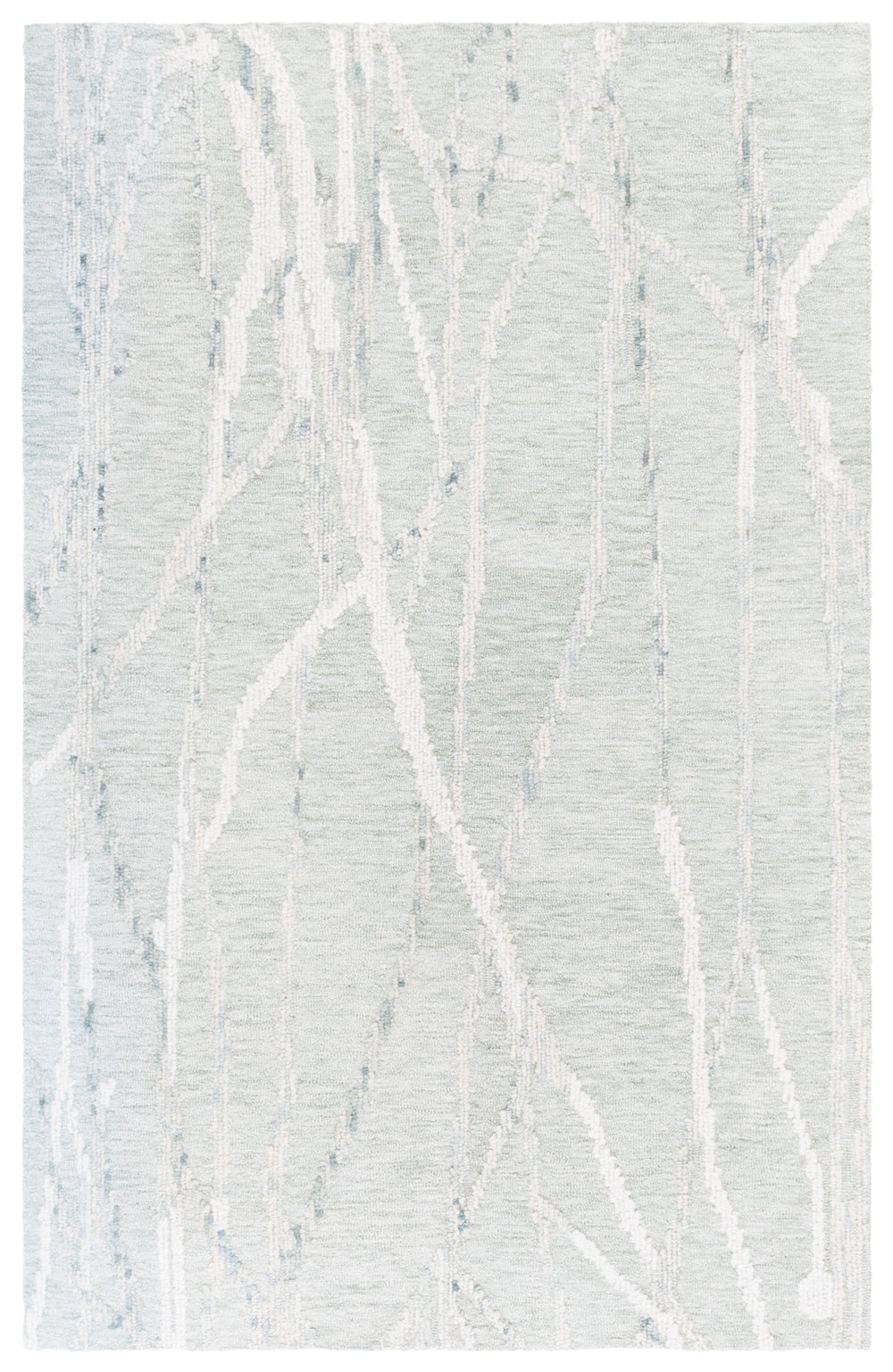 Safavieh Harvest 5ft X 8ft Hand-tufted Area Rug In Sage And Ivory - Chic, Soft Wool & Cotton Blend Design Sage ,Ivory 80% Wool,20% Cotton Hvt303w-5