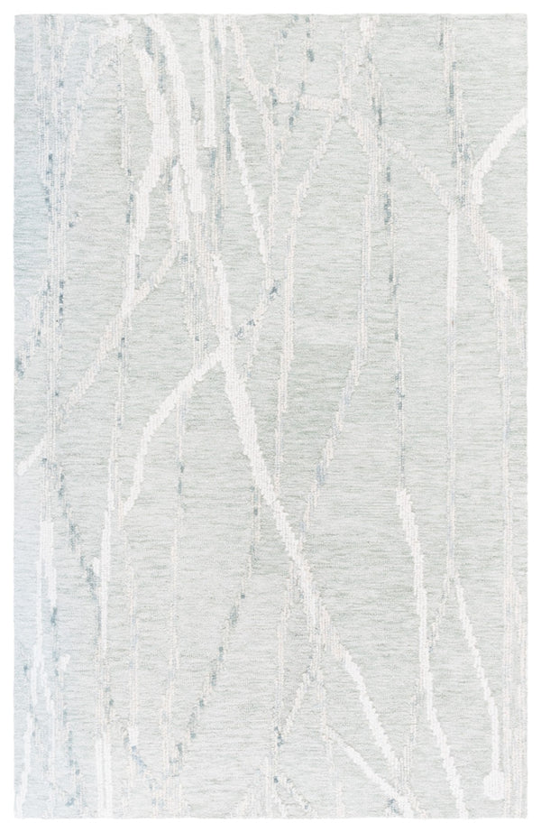 Safavieh Harvest Modern Hand-tufted Area Rug In Elegant Green And Cream Design For Stylish Home Decor Sage ,Ivory 80% Wool,20% Cotton Hvt303w-29