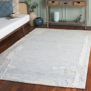 Safavieh Harvest Hand-tufted Area Rug – Modern Design In Soft Blue And Ivory For Stylish Home Décor Light Blue ,Ivory 80% Wool,20% Cotton Hvt304l-3