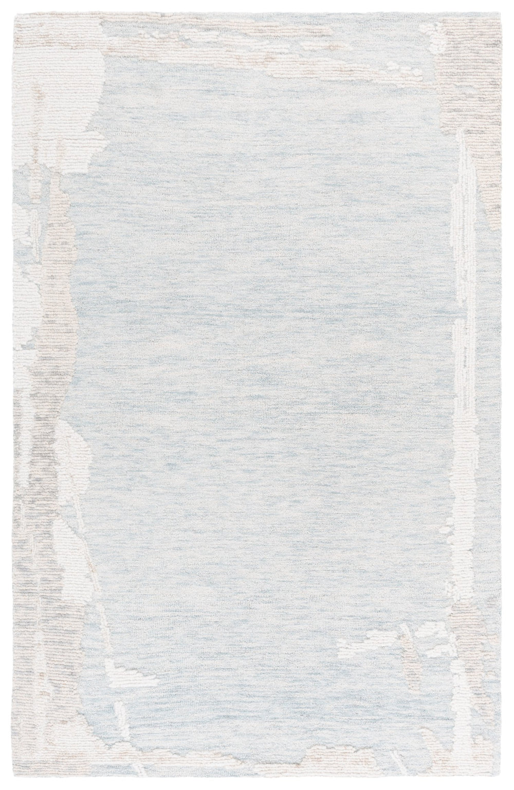 Safavieh Harvest Modern Hand Tufted Area Rug - Luxurious Light Blue & Ivory 5x8 Ft, Soft Wool Blend Comfort Light Blue ,Ivory 80% Wool,20% Cotton Hvt304l-5