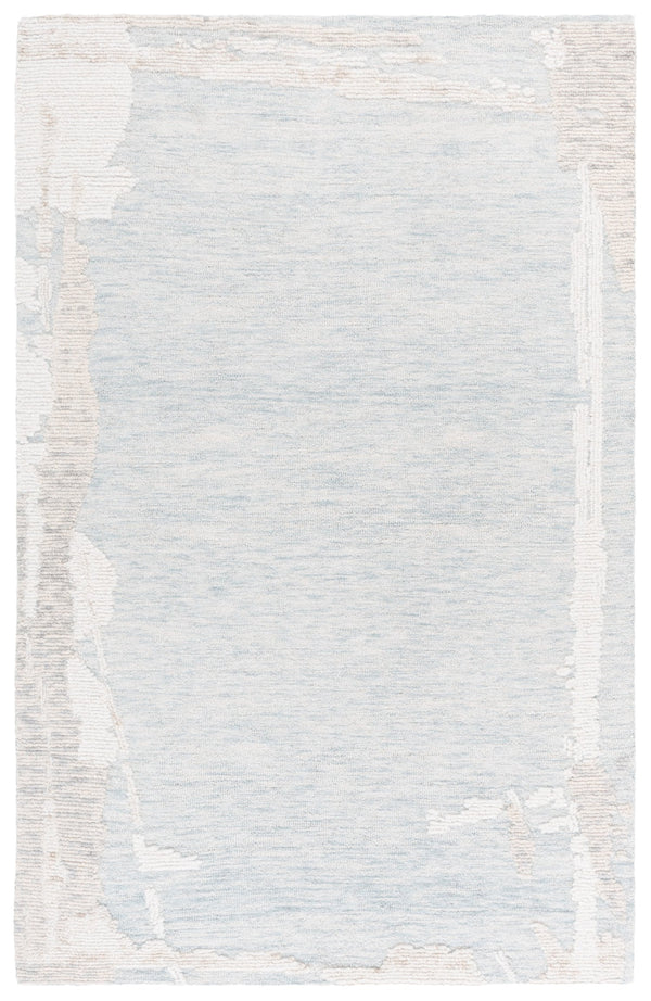 Safavieh Harvest Modern Hand Tufted Area Rug - Luxurious Light Blue & Ivory 5x8 Ft, Soft Wool Blend Comfort Light Blue ,Ivory 80% Wool,20% Cotton Hvt304l-5
