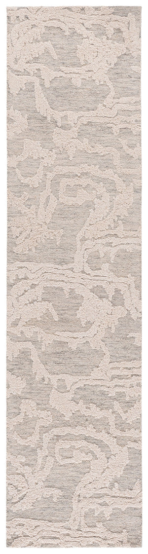 Safavieh Harvest Hand-Tufted Grey Ivory Area Rug — Transitional Modern Wool-Cotton Blend, Low-Profile Luxury 8'-0" x 10'-0" HVT305F-8