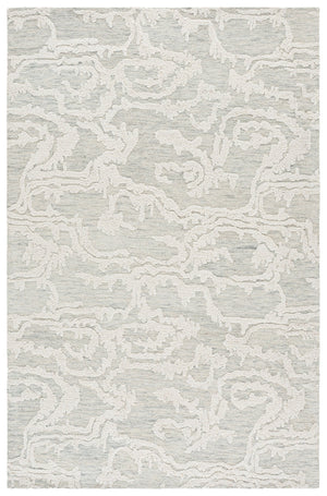 Safavieh Harvest Hand-Tufted Grey Ivory Area Rug — Wool-Cotton Blend, Low-Profile Durable Comfort For Small Rooms 4'-0" x 6'-0" HVT305F-4