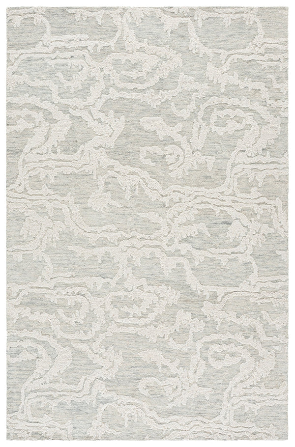 Safavieh Harvest Hand-Tufted Round Rug In Grey Ivory — Wool-Cotton Blend, Low-Profile Plush Comfort, Durable Elegance 6'-0" x 6'-0" HVT305F-6R