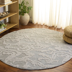 Safavieh Harvest Hand-Tufted Grey & Ivory Runner Rug — 80% Wool 3/8" Plush Texture For Hallways & Entryways 2'-3" x 9'-0" HVT305F-29