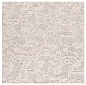 Safavieh Harvest Luxurious Hand-Tufted Grey Ivory Area Rug — 80% Wool 20% Cotton, Modern Transitional Elegance 6'-0" x 6'-0" HVT305F-6SQ