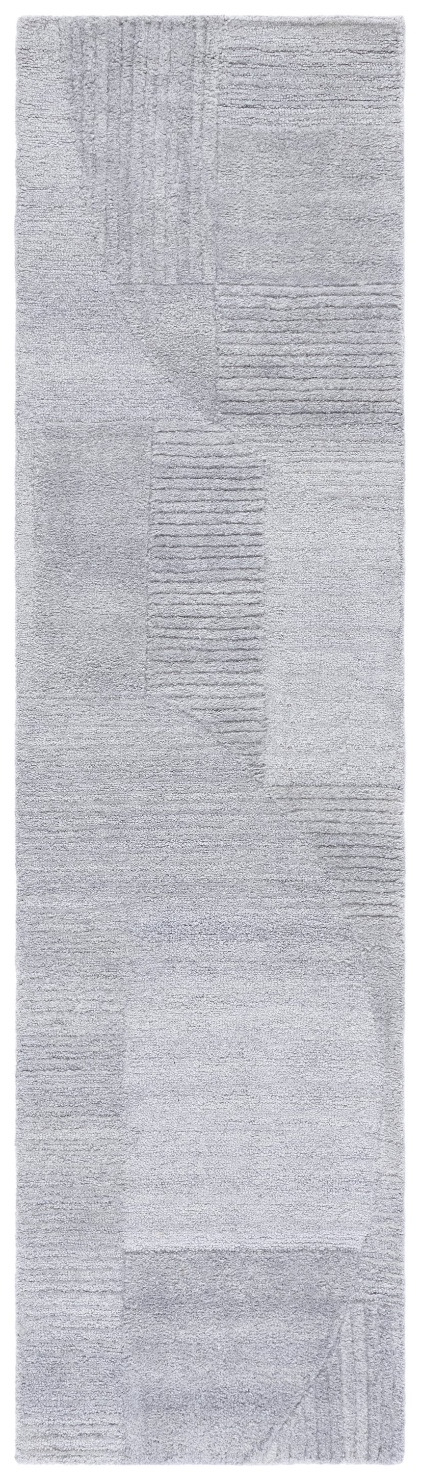Safavieh Harvest Hand-tufted Runner Rug - Modern Geometric Design For Elegant Home Décor And Comfort Sage ,Grey Polyester Pile Hvt401w-6sq