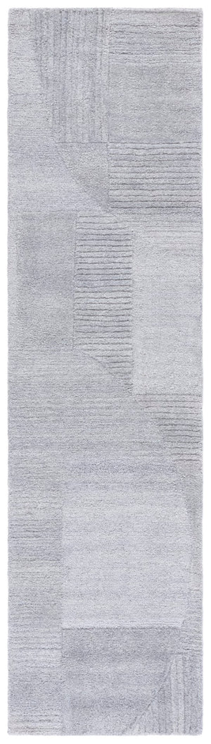 Safavieh Harvest Modern Area Rug - Hand-tufted Polyester With Geometric Design For Stylish Interiors Grey Polyester Pile Hvt401f-4