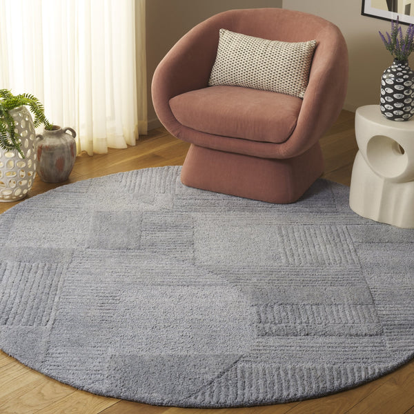 Safavieh Harvest Hand-tufted Runner Rug - Modern Geometric Design For Elegant Home Décor And Comfort Grey Polyester Pile Hvt401f-6r