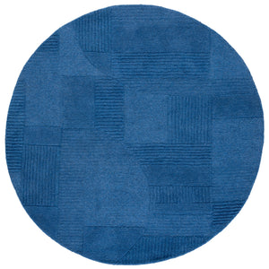 Safavieh Harvest Plush Hand-Tufted Blue Rug With Layered Geometric-Abstract Design, Soft Polyester Comfort 4'-0" x 6'-0" HVT401M-4