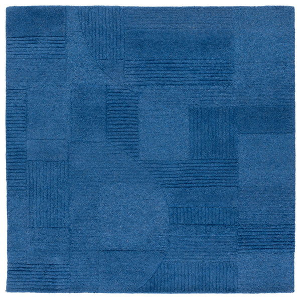Safavieh Harvest Hand-Tufted 401M Blue Area Rug — Plush Low-Profile Polyester, Geometric Modern Accent 5'-0" x 8'-0" HVT401M-5