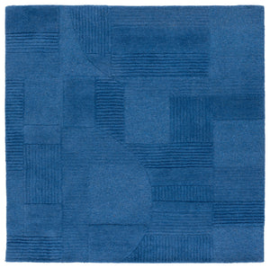 Safavieh Harvest Plush Hand-Tufted Blue Rug With Layered Geometric-Abstract Design, Soft Polyester Comfort 4'-0" x 6'-0" HVT401M-4