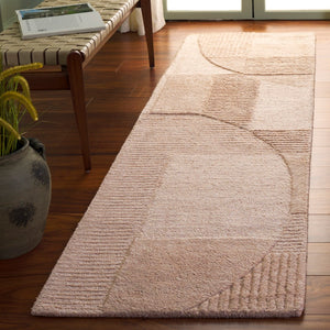 Safavieh Harvest Modern Area Rug - Hand-tufted Polyester With Geometric Design For Stylish Interiors Brown Polyester Pile Hvt401t-3