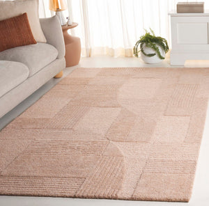Safavieh Harvest Modern Area Rug - Hand-tufted Polyester With Geometric Design For Stylish Interiors Brown Polyester Pile Hvt401t-3