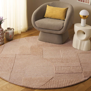 Safavieh Harvest Modern Area Rug - Hand-tufted Polyester With Geometric Design For Stylish Interiors Brown Polyester Pile Hvt401t-3
