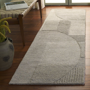 Safavieh Harvest Hand-tufted Runner Rug - Modern Geometric Design For Elegant Home Décor And Comfort Sage ,Grey Polyester Pile Hvt401w-29