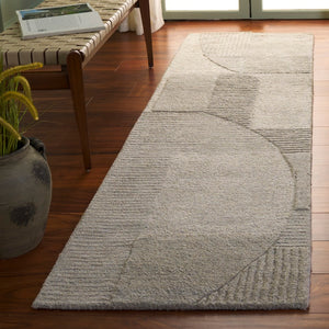 Safavieh Harvest Modern Area Rug - Hand-tufted Polyester With Geometric Design For Stylish Interiors Sage ,Grey Polyester Pile Hvt401w-6