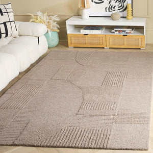 Safavieh Harvest Modern Area Rug - Hand-tufted Polyester With Geometric Design For Stylish Interiors Sage ,Grey Polyester Pile Hvt401w-6
