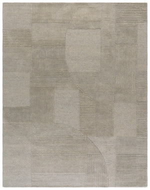 Safavieh Harvest Modern Area Rug - Hand-tufted Polyester With Geometric Design For Stylish Interiors Sage ,Grey Polyester Pile Hvt401w-6