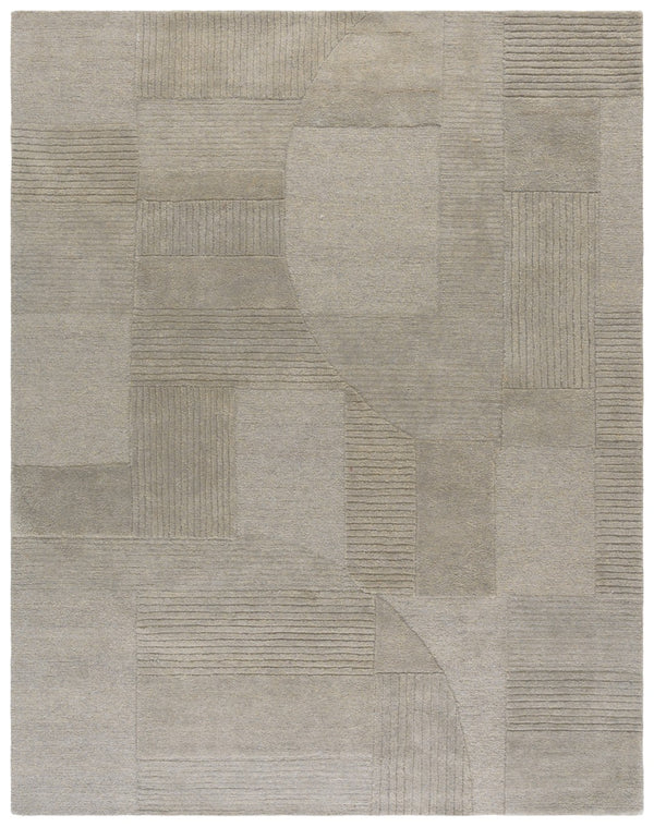 Safavieh Harvest Modern Area Rug - Hand-tufted Polyester With Geometric Design For Stylish Interiors Sage ,Grey Polyester Pile Hvt401w-6