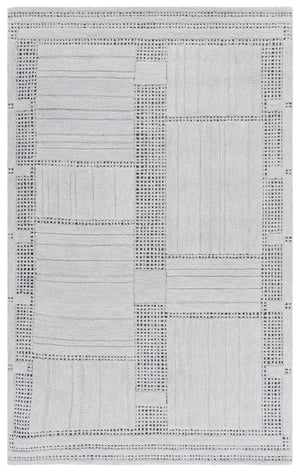 Safavieh Harvest Hand-Tufted Silver Grey Wool Rug — Low-Profile 3/8" Pile, Durable Natural Fiber Luxury 5'-0" x 8'-0" HVT402G-5