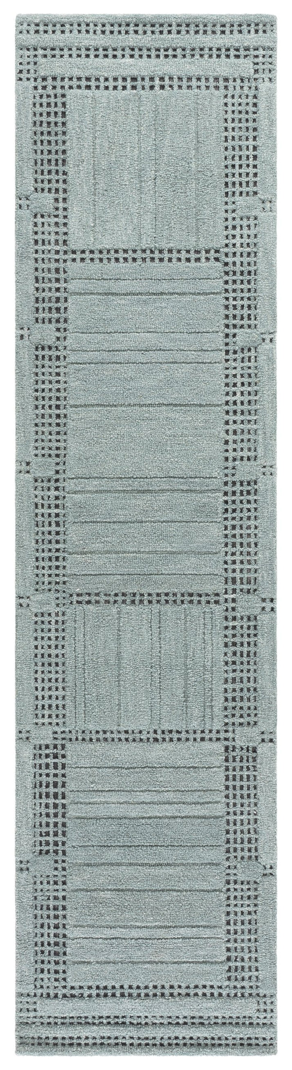 Safavieh Harvest Hand-Tufted Denim Blue Wool-Cotton Rug — Minimalist 3/8" Pile For Cozy, Durable Style 8'-0" x 10'-0" HVT402L-8
