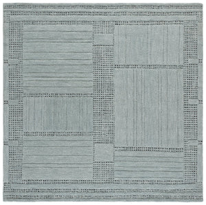 Safavieh Harvest Denim Blue Hand-Tufted Wool Cotton Rug — Timeless Minimalist Design, Soft Durable Texture 4'-0" x 6'-0" HVT402L-4