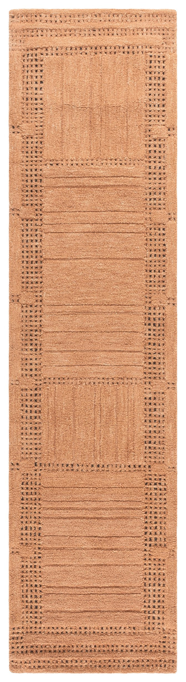 Safavieh Harvest Hand‑Tufted Rust Wool-Cotton Rug — Warm Geometric Texture, Durable Soft Low Pile, Made In India 3'-0" x 5'-0" HVT402P-3