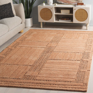 Safavieh Harvest Hand‑Tufted Rust Wool-Cotton Rug — Warm Geometric Texture, Durable Soft Low Pile, Made In India 3'-0" x 5'-0" HVT402P-3