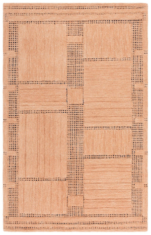 Safavieh Harvest Hand‑Tufted Rust Wool-Cotton Rug — Warm Geometric Texture, Durable Soft Low Pile, Made In India 3'-0" x 5'-0" HVT402P-3