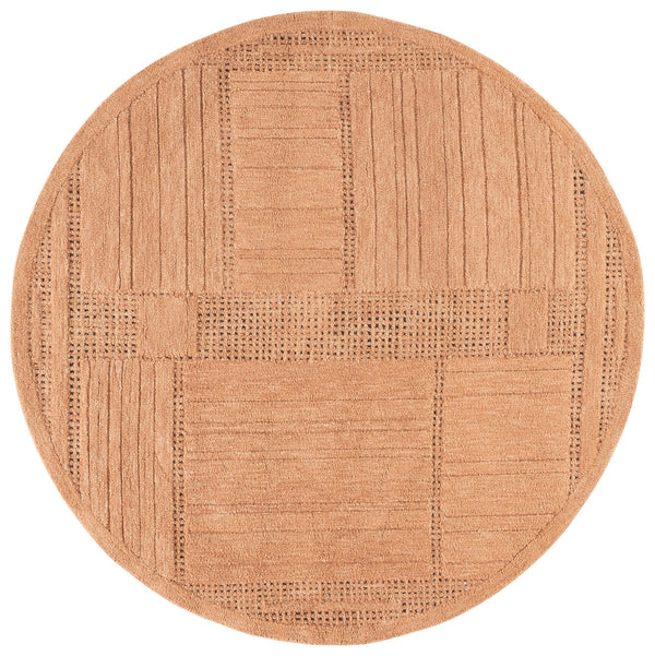 Safavieh Harvest Hand‑Tufted Rust Wool-Cotton Rug — Warm Geometric Texture, Durable Soft Low Pile, Made In India 3'-0" x 5'-0" HVT402P-3