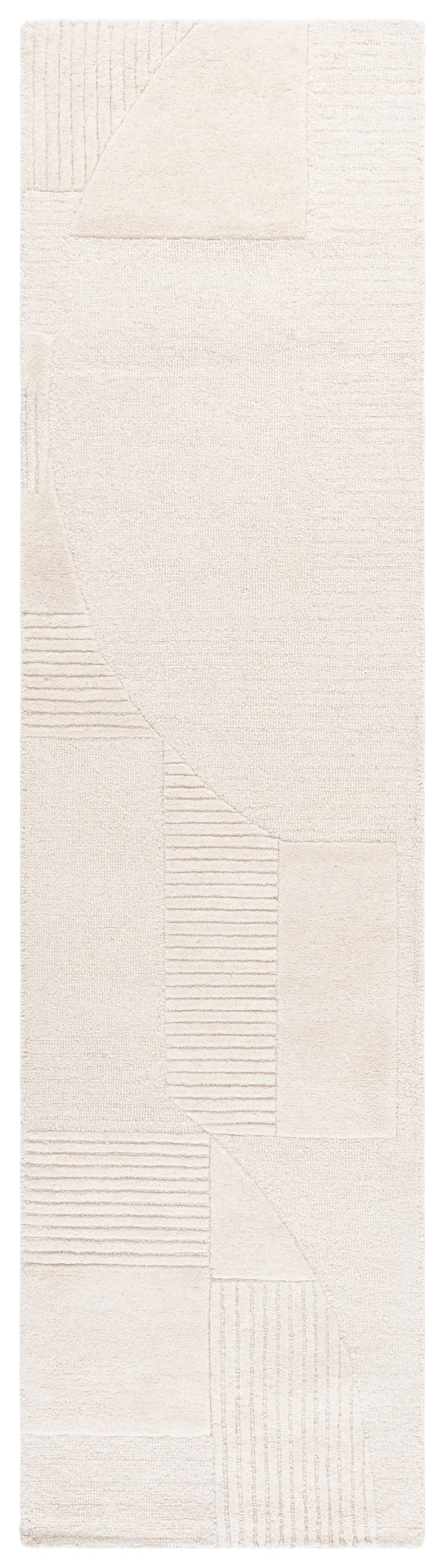 Safavieh Harvest Ivory Hand-Tufted Wool-Cotton Runner Rug — Minimalist Geometric Design, Durable Comfort 2'-3" x 9'-0" HVT403A-29