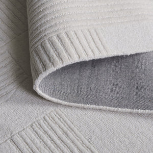 Safavieh Harvest Hand-Tufted Ivory Area Rug — Minimalist Geometric Wool-Cotton Blend, Low-Profile Luxury 6'-0" x 6'-0" HVT403A-6SQ