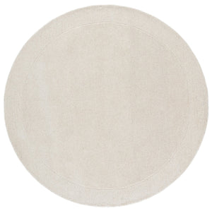 Safavieh Harvest Hand-Tufted Ivory Round Rug, 80% Wool 20% Cotton, Low-Profile 3/8" Pile, Timeless Minimalist Elegance 6'-0" x 6'-0" HVT404A-6R