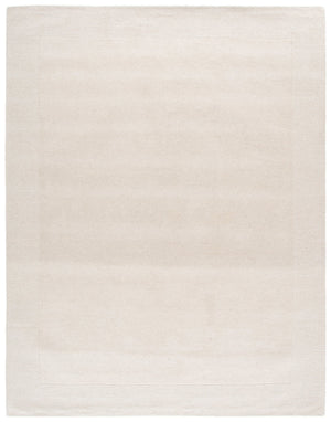 Safavieh Harvest Hand-Tufted Ivory Round Rug, 80% Wool 20% Cotton, Low-Profile 3/8" Pile, Timeless Minimalist Elegance 6'-0" x 6'-0" HVT404A-6R