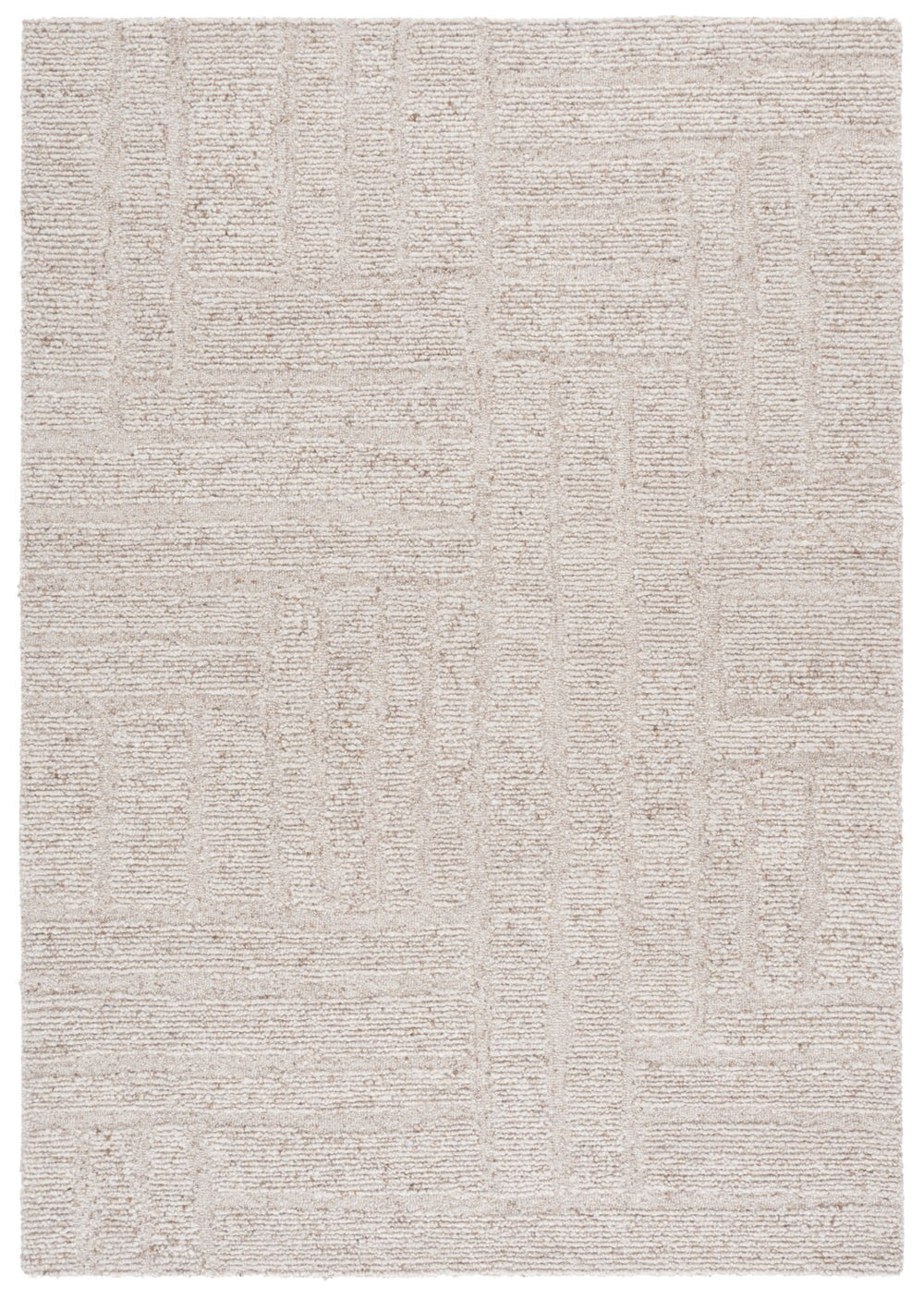 Safavieh Harvest Area Rug - Hand-tufted Luxury Wool Blend, Elegant Minimalist Design For Cozy Home Decor Beige 80% Wool 20% Cotton Hvt501b-3