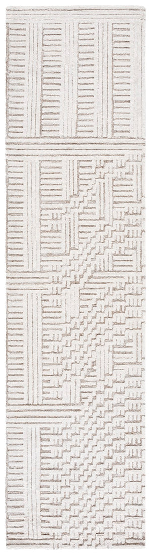 Safavieh Harvest Elegant Hand-tufted Area Rug In Premium Wool Blend - Modern Geometric Design For Your Home Natural ,Ivory 85% Wool,15% Cotton Hvt601a-4