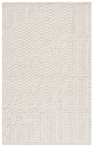 Safavieh Harvest Elegant Hand-tufted Area Rug In Premium Wool Blend - Modern Geometric Design For Your Home Natural ,Ivory 85% Wool,15% Cotton Hvt601a-4