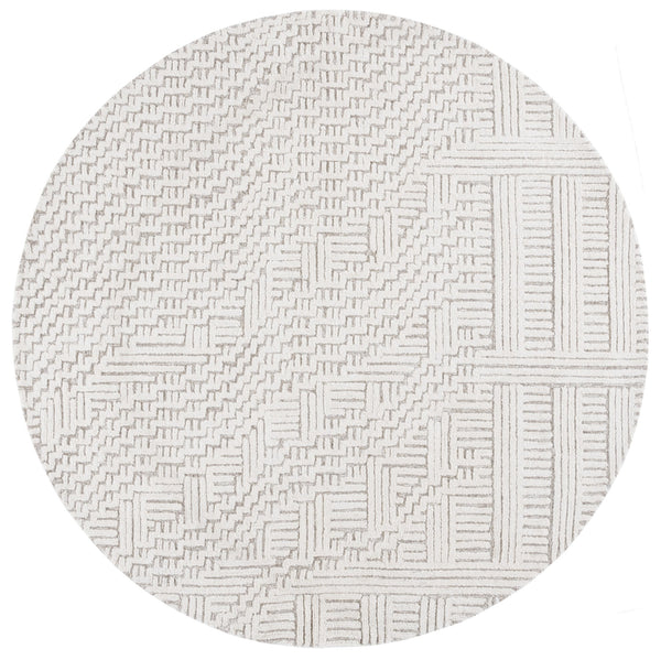 Safavieh Harvest Hand Tufted Wool-cotton Runner Rug - Modern Geometric Design For Stylish Home Interiors Natural ,Ivory 85% Wool,15% Cotton Hvt601a-6r