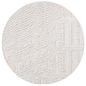 Safavieh Harvest Elegant Hand-tufted Area Rug In Premium Wool Blend - Modern Geometric Design For Your Home Natural ,Ivory 85% Wool,15% Cotton Hvt601a-4