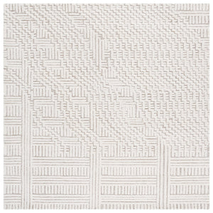 Safavieh Harvest Elegant Hand-tufted Area Rug In Premium Wool Blend - Modern Geometric Design For Your Home Natural ,Ivory 85% Wool,15% Cotton Hvt601a-4