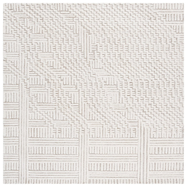 Safavieh Harvest Elegant Hand-tufted Area Rug In Premium Wool Blend - Modern Geometric Design For Your Home Natural ,Ivory 85% Wool,15% Cotton Hvt601a-4