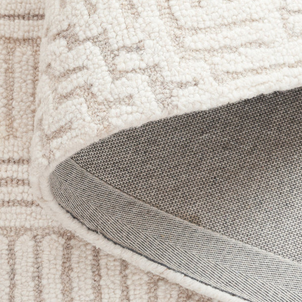 Safavieh Harvest Elegant Hand-tufted Area Rug In Premium Wool Blend - Modern Geometric Design For Your Home Beige ,Ivory 85% Wool,15% Cotton Hvt601b-4