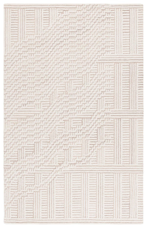 Safavieh Harvest Hand Tufted Wool-cotton Runner Rug - Modern Geometric Design For Stylish Home Interiors Beige ,Ivory 85% Wool,15% Cotton Hvt601b-5