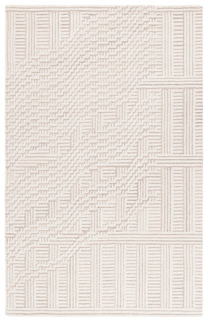 Safavieh Harvest Elegant Hand-tufted Area Rug In Premium Wool Blend - Modern Geometric Design For Your Home Beige ,Ivory 85% Wool,15% Cotton Hvt601b-4